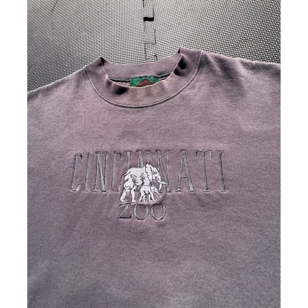 Cincinnati‎ Zoo Sweatshirt Crewneck Elephant Graphic Pullover Vintage Style